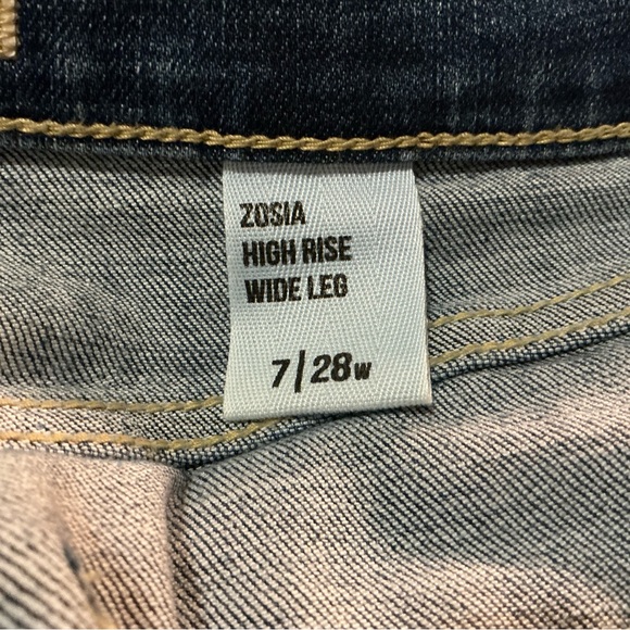 Eunina Zosia Wide Leg High Rise Two-Tone Jeans Size 28 NWT 90s Cowgirl Boho - Picture 10 of 13